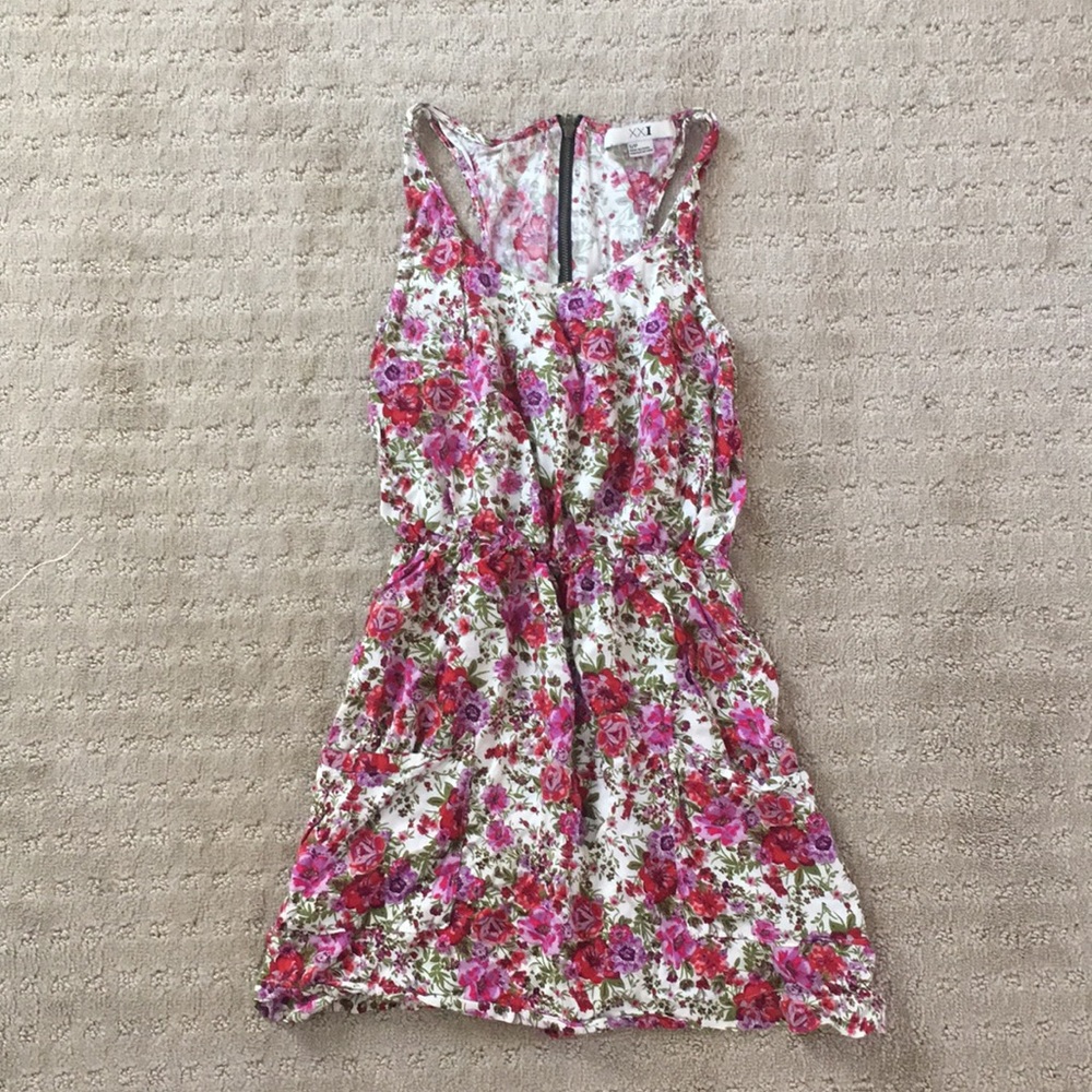 FOREVER 21 Super mini exposed zipper dress, size S